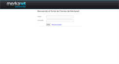 Desktop Screenshot of clientes.merkanet.com