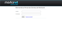 Tablet Screenshot of clientes.merkanet.com